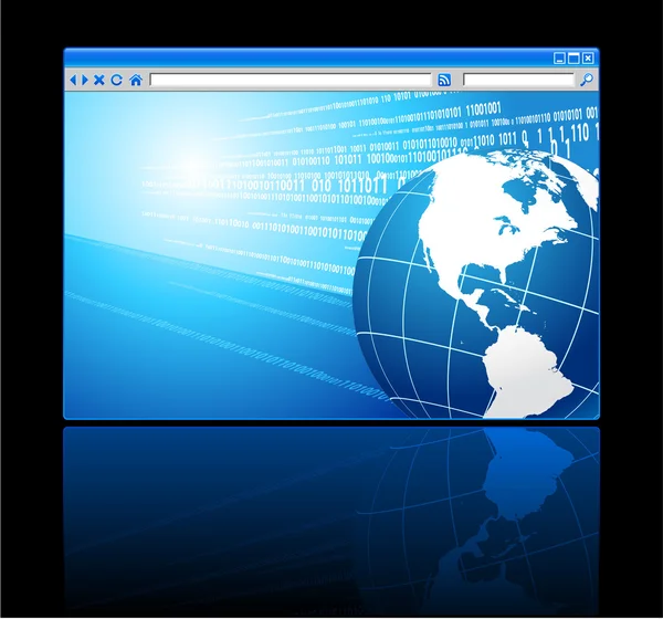 Globe on digital background — Stock Vector