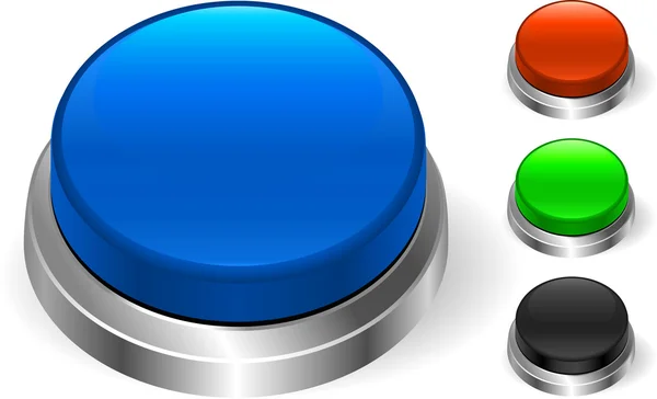 青色ボタン — ストックベクタ