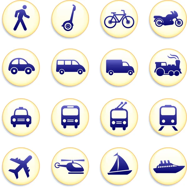 Transportation icons design elements — Stock Vector