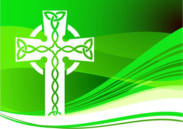 圣 Patrick 天绿色背景 — 图库矢量图片