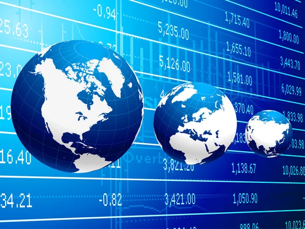 Wereldwijde business en economie abstracte achtergrond — Stockvector