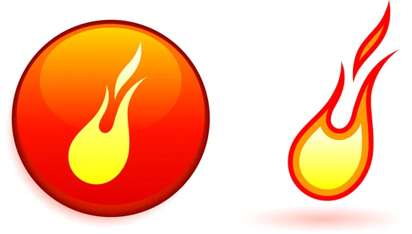 Flame and fire design elemets — Wektor stockowy