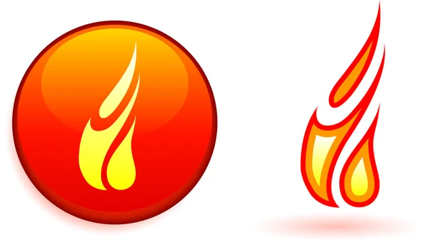 火焰和消防设计要素 — 图库矢量图片
