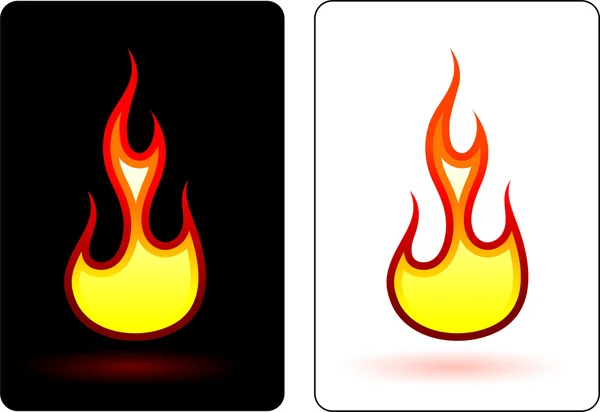 Elementos de diseño de llama y fuego — Vector de stock