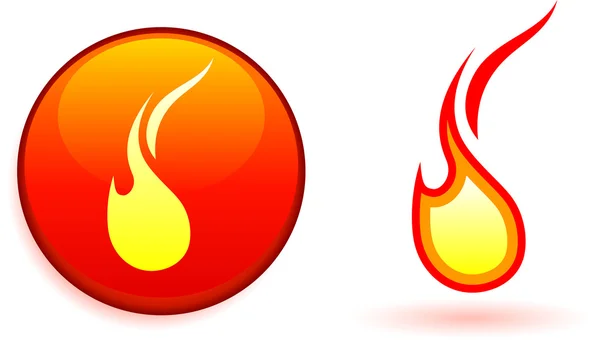 Flame and fire design elemets — Wektor stockowy
