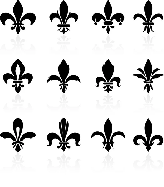 Collection design Fleur de lis — Image vectorielle