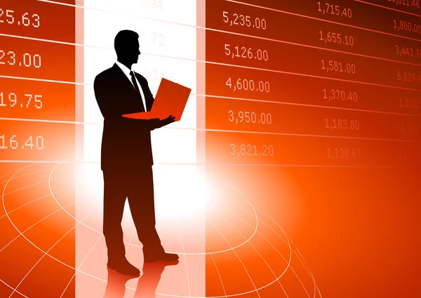 Stock trader background with market data — Wektor stockowy