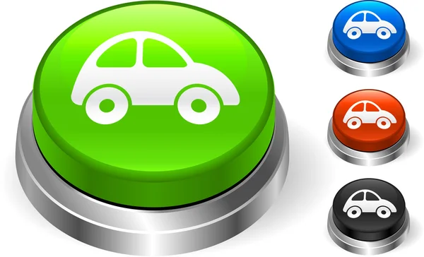 Car Icon on Internet Button — Stock Vector
