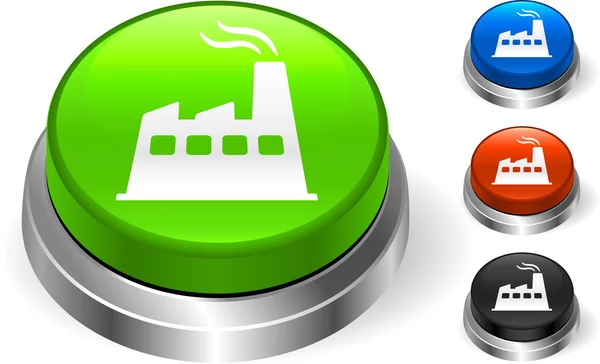 Factory Icon on Internet Button — Stock Vector