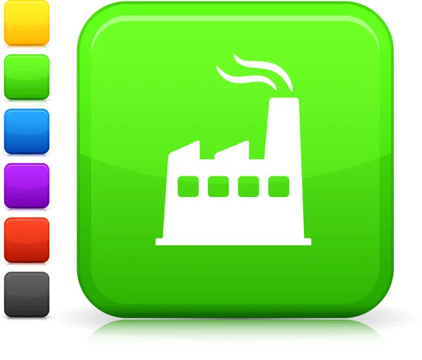 Groenere pictogram voor energiebeheer op vierkante internet knop — Stockvector