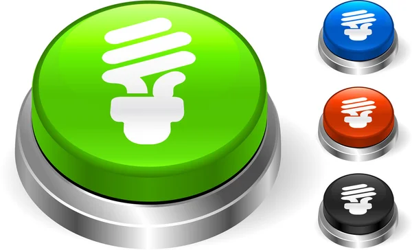 Light Bulb Icon on Internet Button — Stock Vector