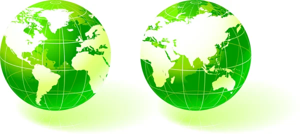 Globi verdi — Vettoriale Stock