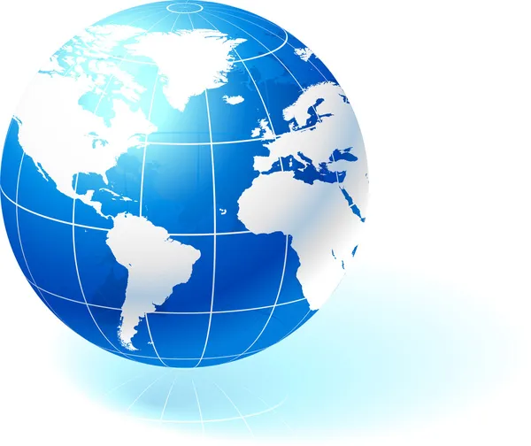 Globe sur fond simple — Image vectorielle