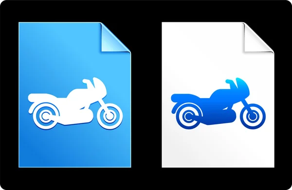 Motocicleta em conjunto de papel —  Vetores de Stock