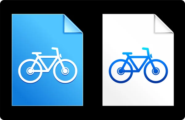 Bicicleta em conjunto de papel —  Vetores de Stock