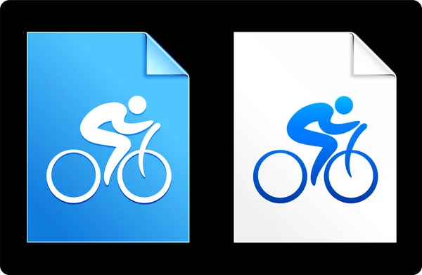 Ensemble cycliste sur papier — Image vectorielle