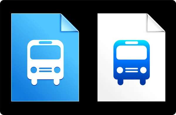 Ensemble bus sur papier — Image vectorielle