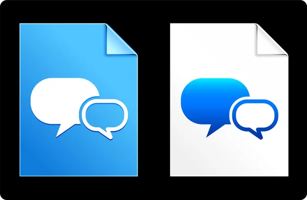 Iconos de chat en el conjunto de papel — Archivo Imágenes Vectoriales
