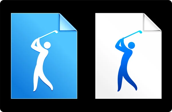 Golf su carta Set — Vettoriale Stock