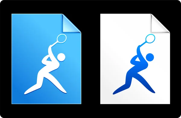 Ensemble Tennis sur papier — Image vectorielle