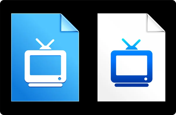 Fernsehen auf Papier — Stockvektor