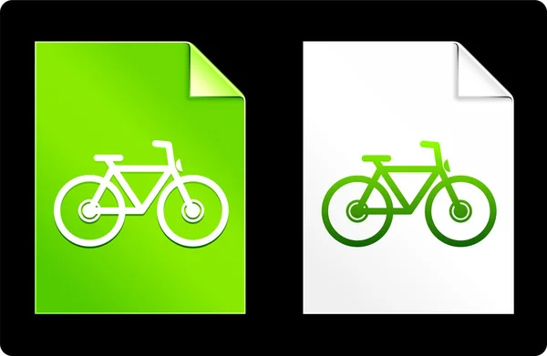 Bicycle on Paper Set — Stock Vector