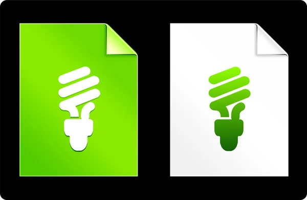 Ampoule fluorescente sur papier — Image vectorielle