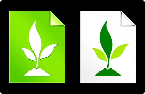 Set di piante su carta — Vettoriale Stock