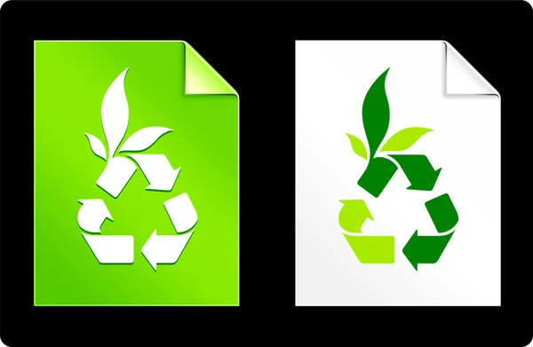 Recycle on Paper Set — Stock Vector