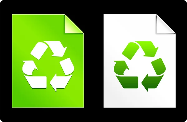 Recycle on Paper Set — Stock Vector