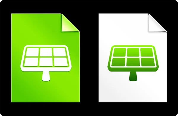 Solar Panel on Paper Set — Stock Vector