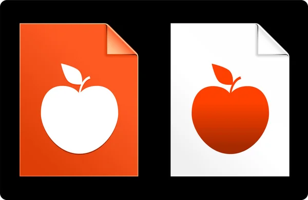 Ensemble Apple sur papier — Image vectorielle
