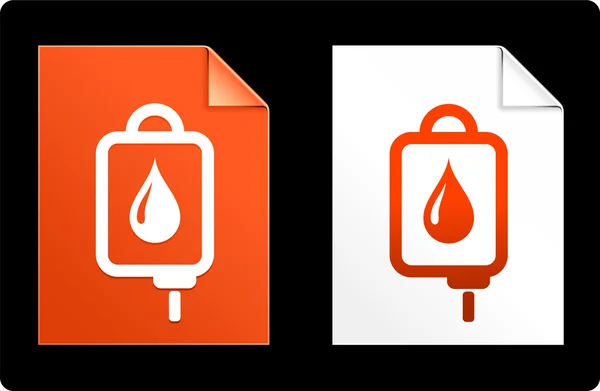 IV drip on Paper Set — Stock Vector