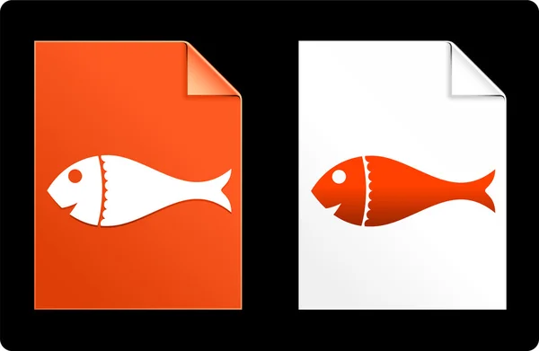 Vissen op papier set — Stockvector