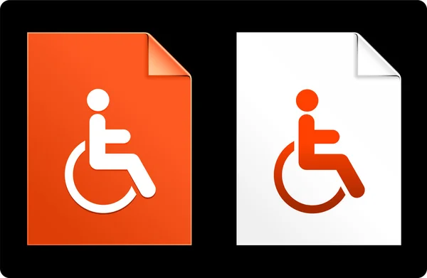 Handicap sur papier Set — Image vectorielle