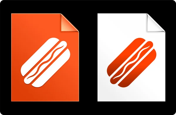 Hotdog sur papier Set — Image vectorielle