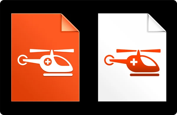 Helicopter on Paper Set — Stock Vector