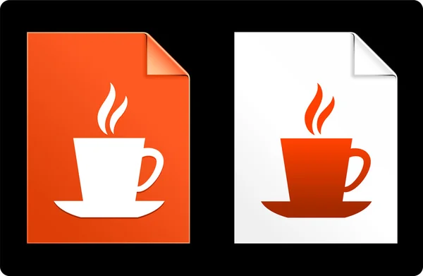 Ensemble thé sur papier — Image vectorielle