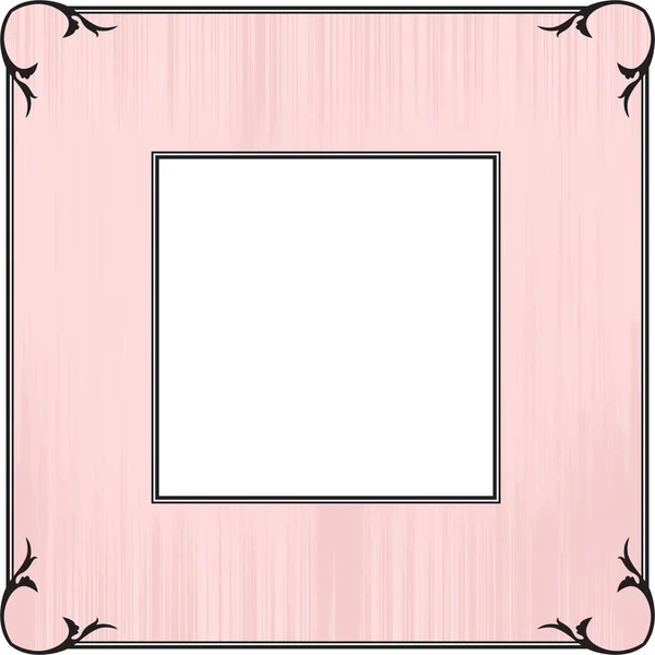 Diseño de marco rosa — Vector de stock
