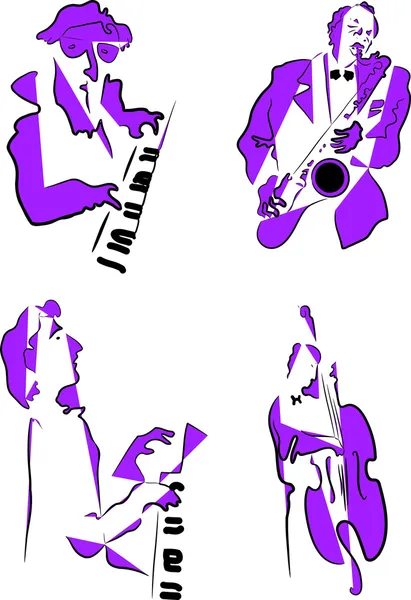 Koncerty jazzowe idealna Blues — Wektor stockowy