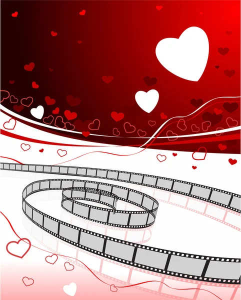 Romantische films achtergrond — Stockvector