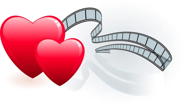 Romantiska filmer bakgrund — Stock vektor