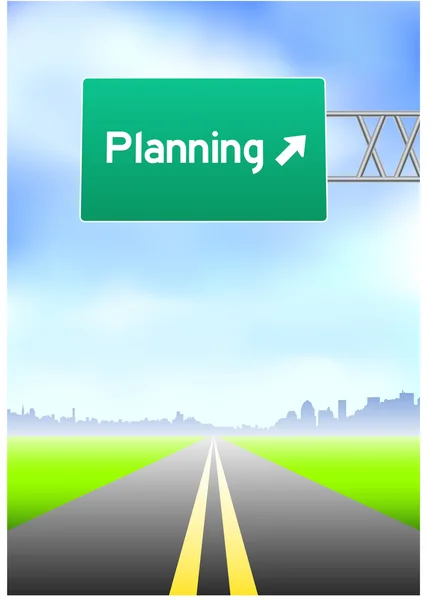 Planning snelweg teken — Stockvector