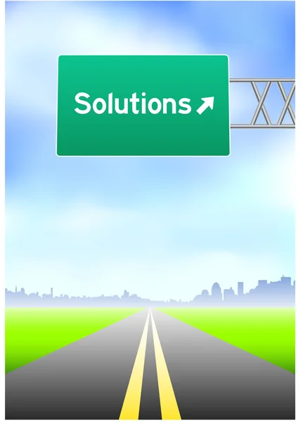 Solution Highway Sign — Stock Vector