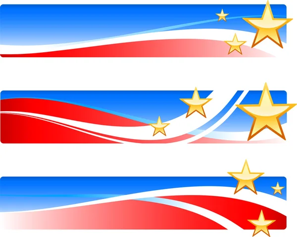 Fête de l'indépendance bannières patriotiques — Image vectorielle
