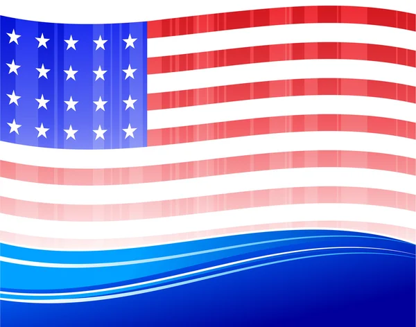 愛国心が強いアメリカの国旗の背景 — ストックベクタ