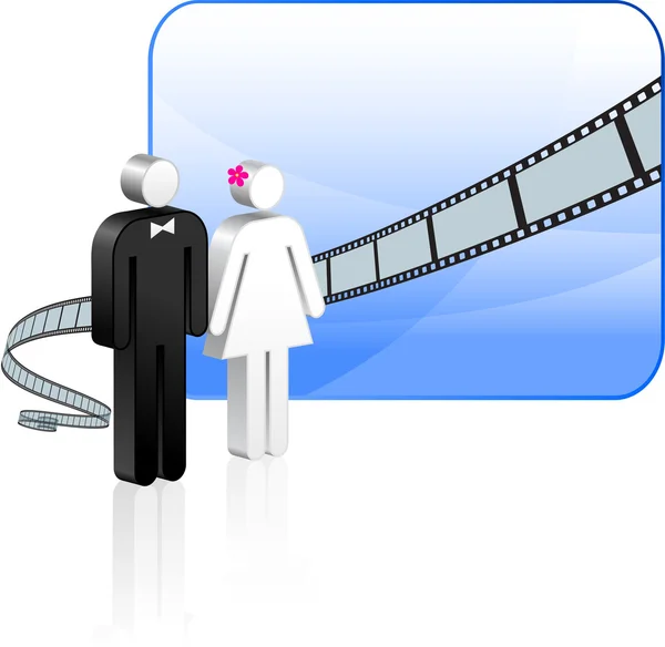 Matrimonio video sfondo — Vettoriale Stock