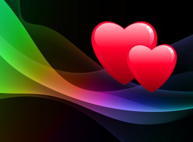 Heart on Abstract Background clipart