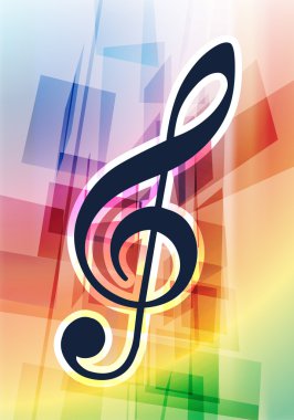 Musical Notes on Abstract Background clipart