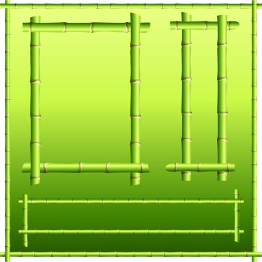 bamboo border elements clipart